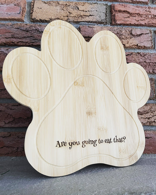 Funny dog paw cutting board